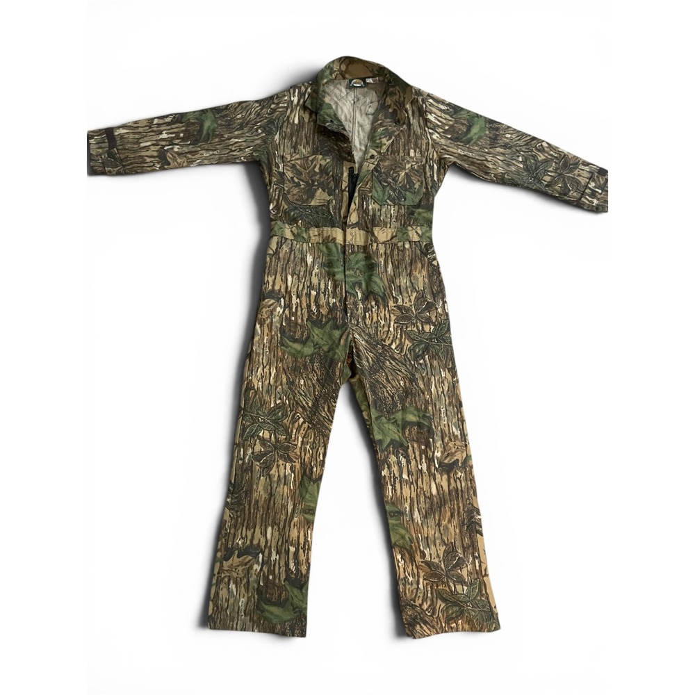 Vintage Cabela's Camo Hunting Coveralls Mens M 38-40 Made USA Woodland